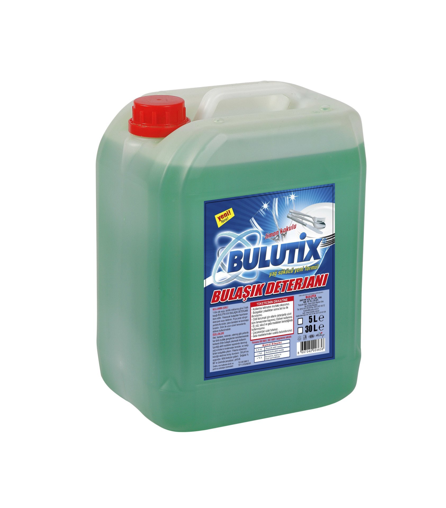 Bulaşık Deterjanı Elde Yıkama Standart Yeşil 5LT