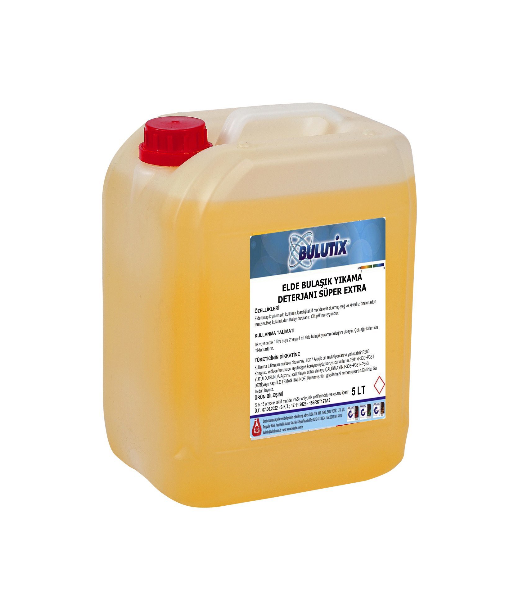 Bulaşık Deterjanı Limon Elde Yıkama Süper Extra 5LT