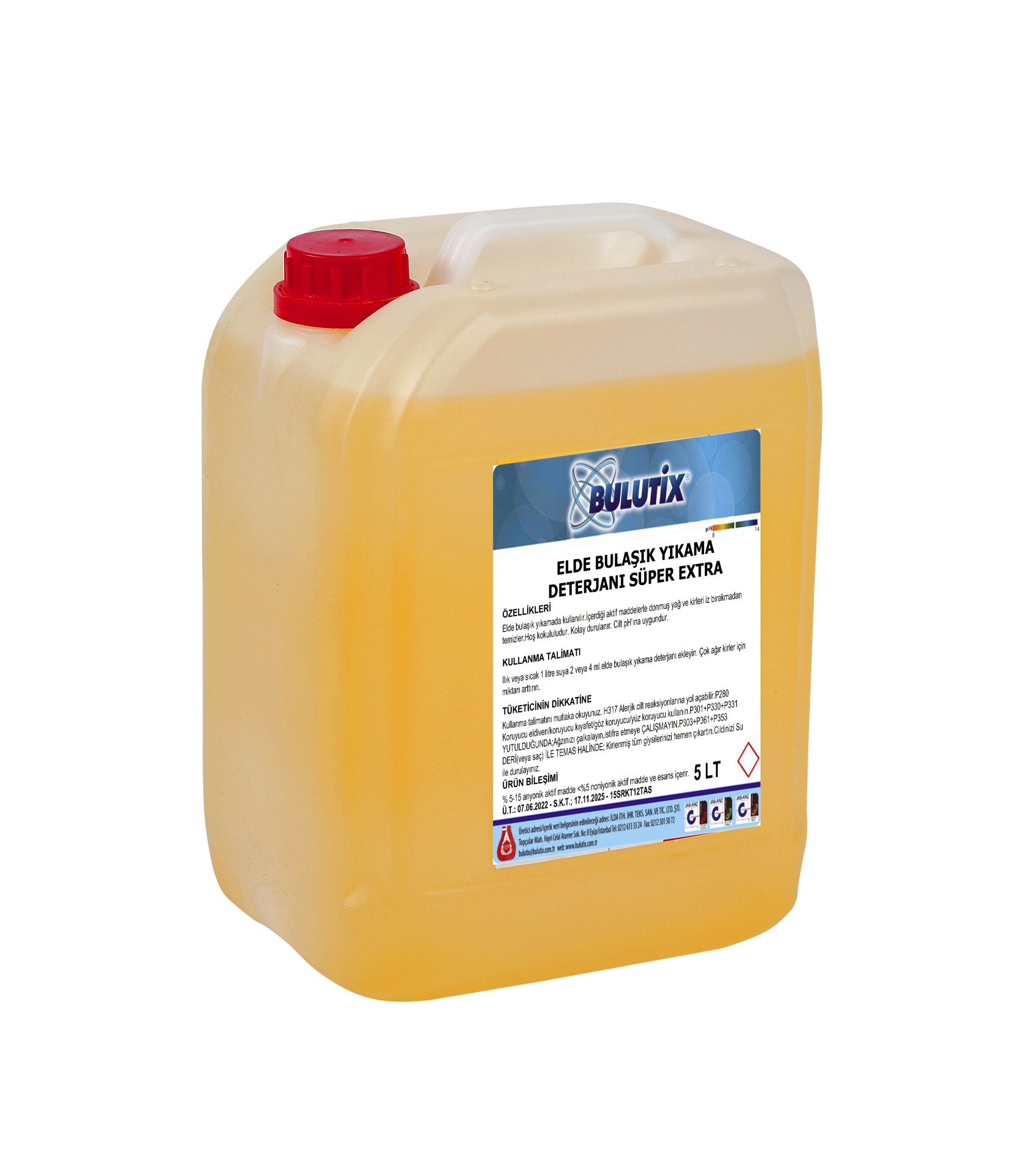 Bulaşık Deterjanı Limon Elde Yıkama Süper Extra 5LT